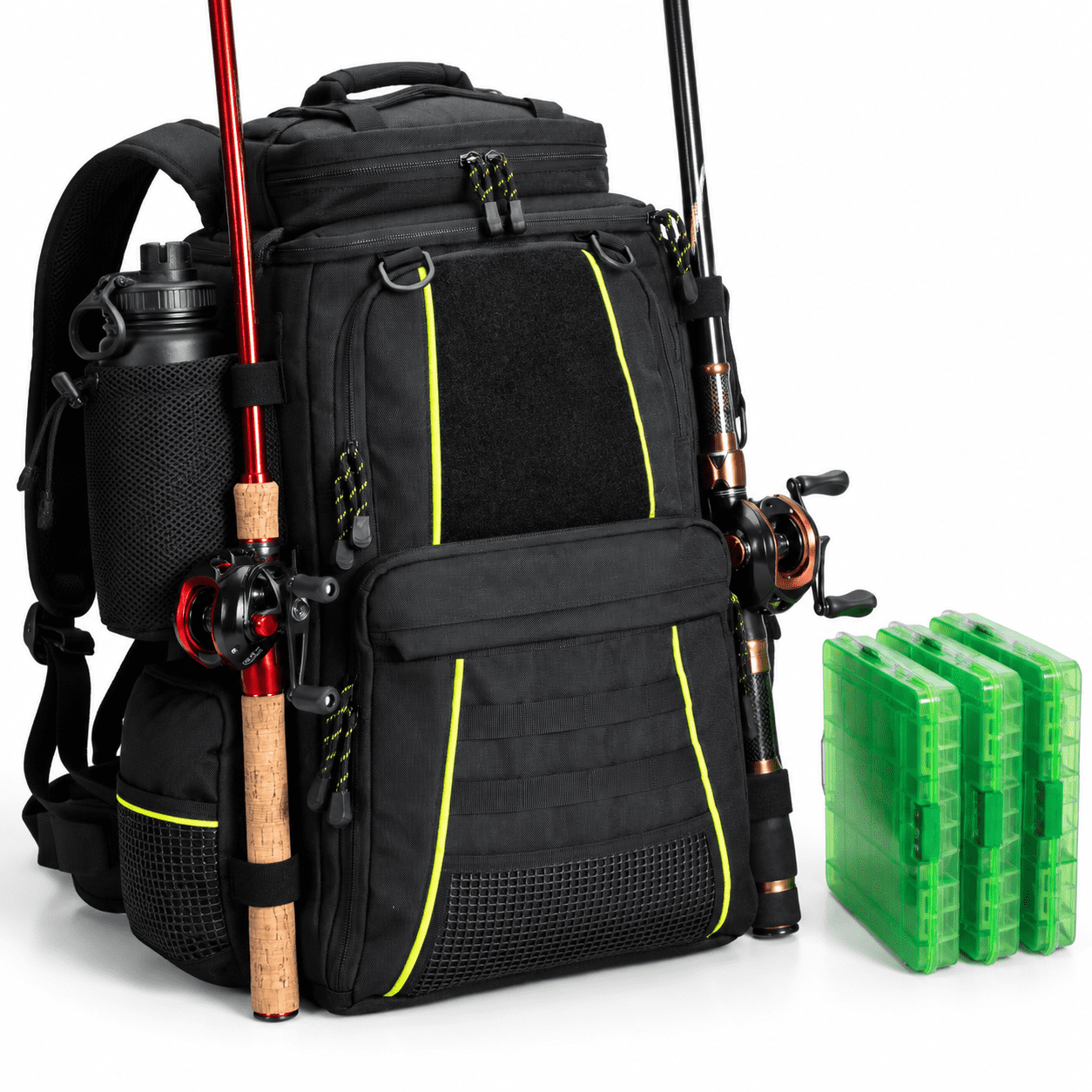 43l Fishing Tacklepack With 4 Boxes & Rod Holder - Walmart.com