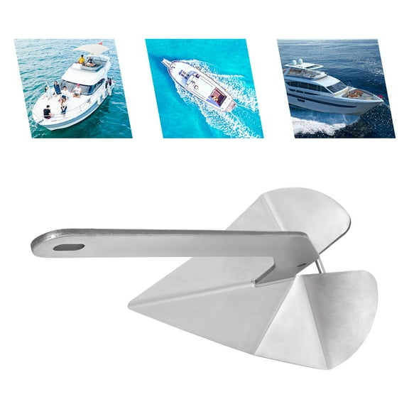 43lbs Boat Anchor, Stainless Steel Delta Style Boat Anchor Heavy Duty Triangular Anchor