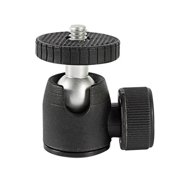 43mm Spherical Panoramic Universal Tripod Head for DSLR Cameras  360 Rotating Compact Ball Head with 1/4" and 3/8" Thread Mounts, Lightweight Aluminum