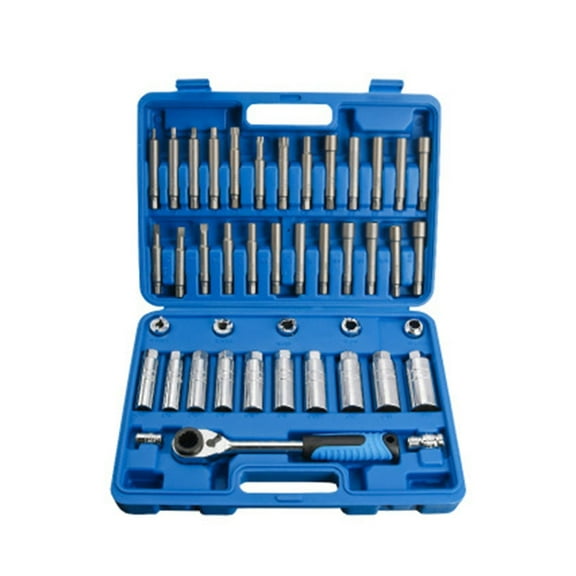 43pc Shock Absorber Strut Nut Go-thru Socket Set Ratchet Steering Hub Suspension Shock Absorber Nut Removal Tool Socket Kit - Reliable Performance