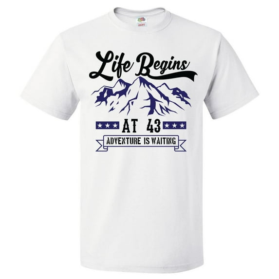 43rd Birthday Gift For 43 Year Old Life Begins T Shirt Gift