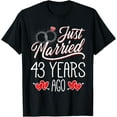 thumbnail image 1 of 43rd Wedding Anniversary Tee - 43 Years Marriage Matching T-Shirt100% cotton, 1 of 5