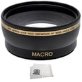 thumbnail image 1 of .43x Wide Angle/Macro Lens for Canon 18-55mm, 55-250mm, 75-300mm III, 70-300mm IS USM, 24mm F2.8, 28mm F1.8, 50mm F1.4, 65mm F2.8, 85mm F1.8, 90mm F2.8, 100mm F2 & 100mm F2.8 lens, 1 of 1