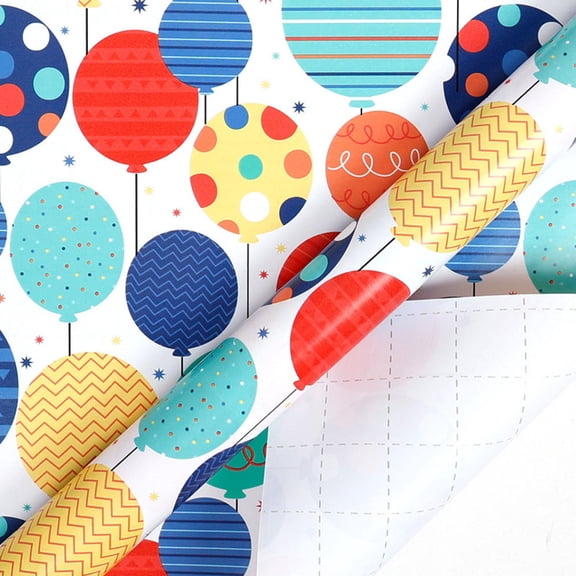 43x00cm Gift Wrapping Paper Colorful Happy Birthday Balloon Dinosaur Gift Packaging Wedding Birthday Party DIY Craft Paper