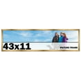 thumbnail image 1 of 43x11 Frame Gold Bronze Modern Solid Wood Picture Frame | 0.75 Inch Moulding Width | Includes UV, 1 of 8