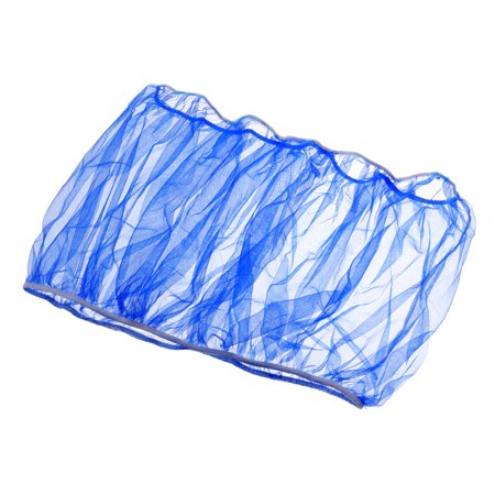 43x12" Adjustable Bird Cage Net Cover Feather Catcher Guard Soft Airy Mesh Skirt, Blue