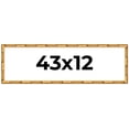 thumbnail image 1 of 43x12 Frame Gold Bamboo Picture Frame - Complete Modern Photo Frame Includes UV Acrylic Shatter, 1 of 8