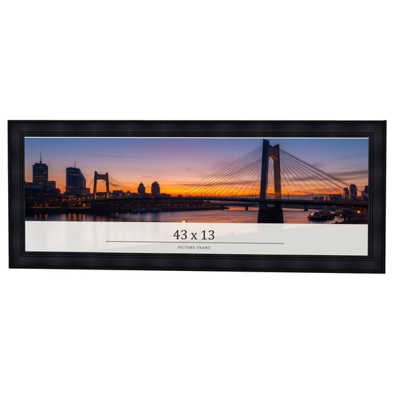 43x13 Frame Black Passaggi Solid Wood Picture Frame Width 1.5 Inches | Interior Depth 0.5 Inches |
