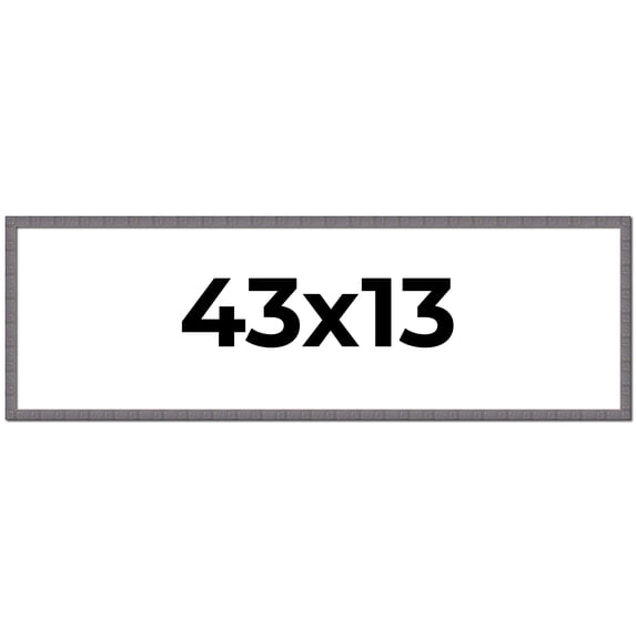 43x13 Frame Blue Kingsley Pewter Solid Wood Picture Frame Width 0.75 Inches |Interior Depth 0.5
