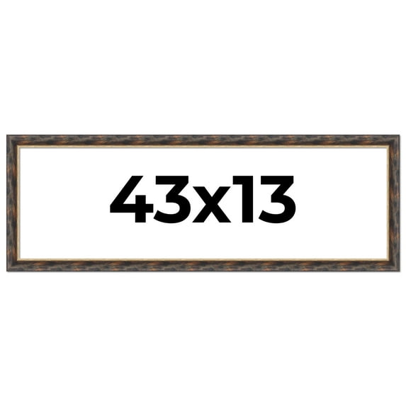 43x13 Frame Gold Real Wood Picture Frame Width 1.5 inches | Interior Frame Depth 0.5 inches |