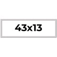 thumbnail image 1 of 43x13 Frame Silver Inner Slope Bevel Picture Frame | 1 Inch Moulding Width | 0.75 Inch Rabbet Depth, 1 of 8