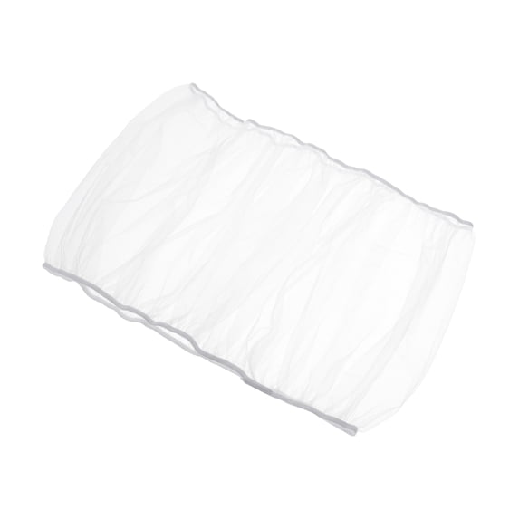 43x15" Adjustable Bird Cage Net Cover Feather Catcher Guard Soft Airy Mesh Skirt, White