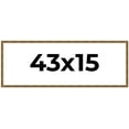 thumbnail image 1 of 43x15 Frame Gold Solid Wood Picture Frame - Complete Modern Photo Frame Includes UV Acrylic, 1 of 8