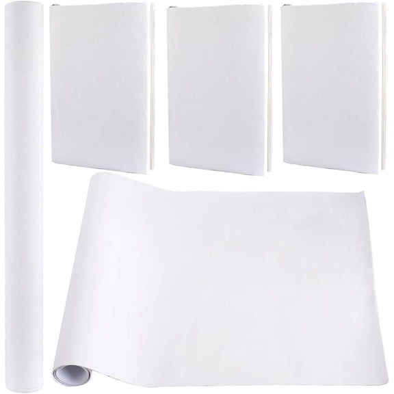 43x16.5" Self Adhesive Book Cloth for Book Binding White Suede Fabric Surface Paper Backed Bookcover Books Album Scrapbooking Archival DIY Covering Protector Bookcloth Supplies