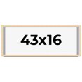 thumbnail image 1 of 43x16 Frame Beige Real Wood Picture Frame Width 0.75 inches | Interior Frame Depth 0.5 inches |, 1 of 8