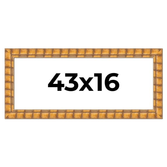 43x16 Frame Beige Real Wood Picture Frame Width 3 inches | Interior Frame Depth 0.5 inches |