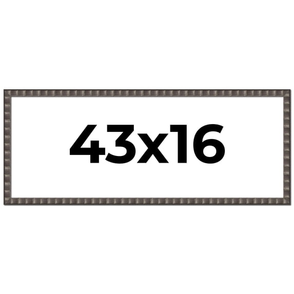 43x16 Frame Black Brown Chestnut Mosaic Solid Wood Picture Frame | 1.125 Inch Moulding Width |