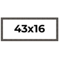 thumbnail image 1 of 43x16 Frame Black-Brown Medieval Solid Wood Picture Frame | 1.5 Inch Moulding Width | Gotham, 1 of 8