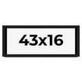 thumbnail image 1 of 43x16 Shadow Box Black Solid Wood Display Picture Frame | 1 Inch Rabbet Depth | | 1.375 Inch, 1 of 4
