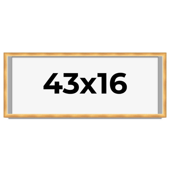 43x16 Shadow Box Bronze Cross-Brushed Display Frame | 1.625 Inches Deep Solid Wood | UV Resistant