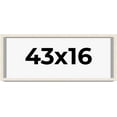thumbnail image 1 of 43x16 Shadow Box Frame White | 1.125 Inches Deep Real Wood Rustic Shadowbox Display Frame | UV, 1 of 5