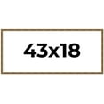 thumbnail image 1 of 43x18 Frame Gold Picture Frame - Complete Modern Photo Frame Includes UV Acrylic Shatter Guard, 1 of 8