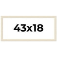 thumbnail image 1 of 43x18 Frame White Barnwood Picture Frame Includes UV Acrylic Plexiglass, Acid Free Foam Backing, 1 of 8