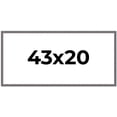 thumbnail image 1 of 43x20 Frame Blue Kingsley Pewter Solid Wood Picture Frame Width 0.75 Inches |Interior Depth 0.5, 1 of 8
