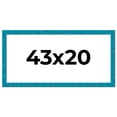 thumbnail image 1 of 43x20 Frame Blue Teal Burl Wood Picture Frame | 1.75 Inch Moulding Width | Interior Frame Depth 0.5, 1 of 8