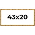 thumbnail image 1 of 43x20 Frame Gold Bamboo Picture Frame - Complete Modern Photo Frame Includes UV Acrylic Shatter, 1 of 8