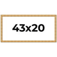 thumbnail image 1 of 43x20 Frame Gold Rustic Solid Wood Picture Frame | 1.25 Inch Wide Moulding | Rustique Gold, 1 of 8