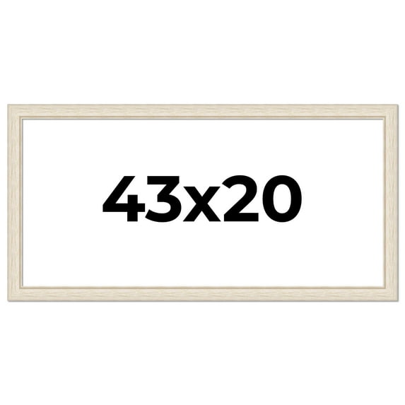 43x20 Frame White Real Wood Picture Frame Width 1.75 inches | Interior Frame Depth 0.5 inches |