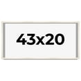 thumbnail image 1 of 43x20 Shadow Box Cream of Wheat White Washed Display Frame | 0.875 Inches Deep Solid Wood Shadowbox, 1 of 8