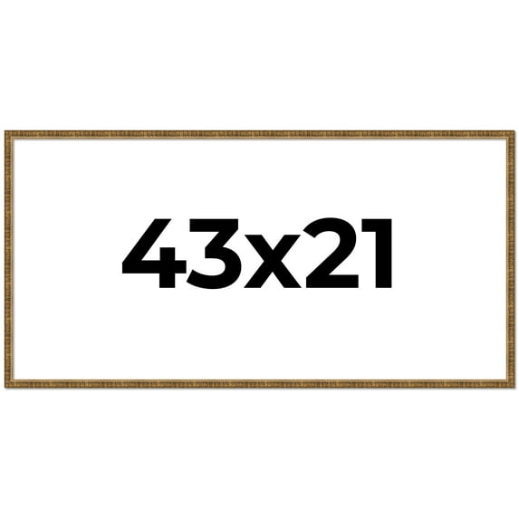 43x21 Frame Gold Picture Frame - Complete Modern Photo Frame Includes UV Acrylic Shatter Guard
