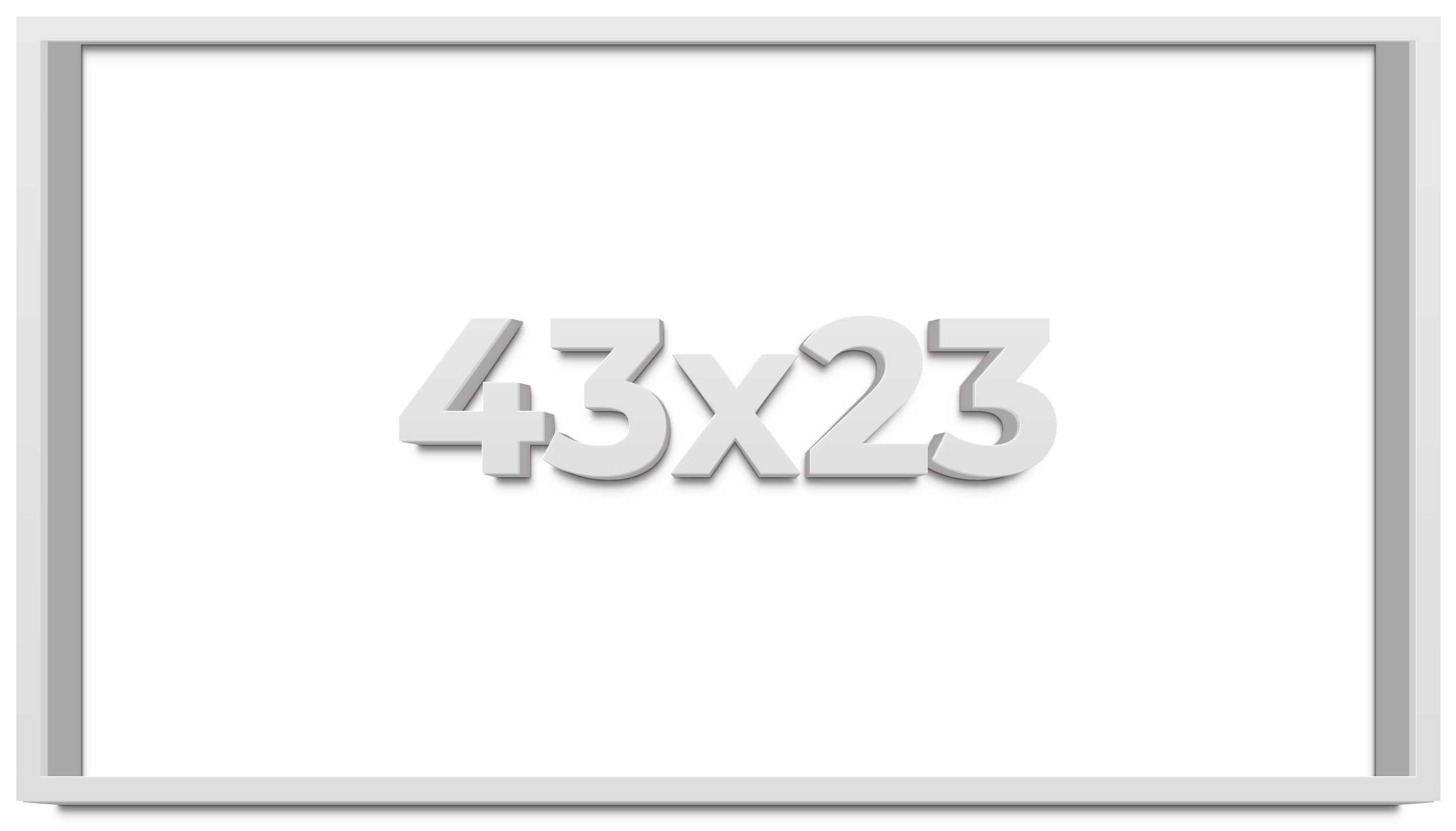 43x23 Shadow Box Frame White | 2 Inches Deep Real Wood Contemporary ...