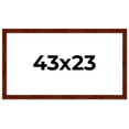 thumbnail image 1 of 43x23 Walnut Brown Veneer Real Wood Picture Frame Width 1.75 inches | Interior Frame Depth 0.5, 1 of 8