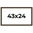 thumbnail image 1 of 43x24 Frame Gold Antique Vintage Sold Wood Picture Frame | 1.75 Inch Moulding Width | Interior, 1 of 8