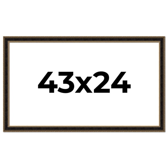 43x24 Frame Gold Antique Vintage Sold Wood Picture Frame | 1.75 Inch Moulding Width | Interior