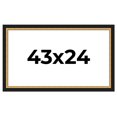 thumbnail image 1 of 43x24 Frame Gold Real Wood Picture Frame Width 2.25 Inches | Interior Frame Depth 0.5 Inches |, 1 of 8
