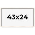 thumbnail image 1 of 43x24 Frame White Wash Solid Wood Picture Frame | 0.75 Inch Moulding Width | Includes UV Acrylic, 1 of 8