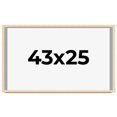 thumbnail image 1 of 43x25 Frame Beige Real Wood Picture Frame Width 0.75 inches | Interior Frame Depth 0.5 inches |, 1 of 8