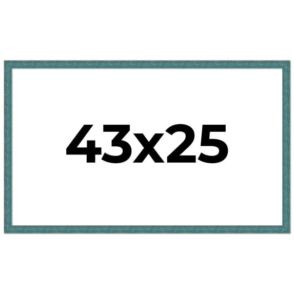 43x25 Frame Blue Rustic Barnwood Solid Wood Picture Frame Width 1.25 Inches | Interior Depth 0.5