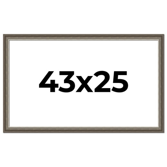 43x25 Frame Brown Solid Wood Picture Frame | 1.75 Inch Moulding Width | Austin Frame Complete with