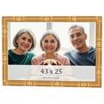 thumbnail image 1 of 43x25 Frame Gold Bamboo Solid Wood Picture Frame | 1 Inch Moulding Width | Interior Frame Depth, 1 of 8