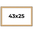 thumbnail image 1 of 43x25 Frame Gold Plein Aire Solid Wood Picture Frame Width 2 Inches | Interior Frame Depth 0.5, 1 of 8