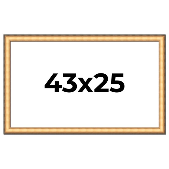 43x25 Frame Gold Plein Aire Solid Wood Picture Frame Width 2 Inches | Interior Frame Depth 0.5