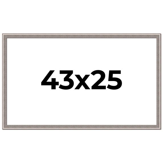 43x25 Frame Grey Real Wood Picture Frame Width 1.25 inches | Interior Frame Depth 0.5 inches | Hans