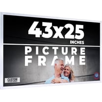 43x25 Frame Silver Real Wood Picture Frame Width 0.75 inches | Interior Frame Depth 0.5 inches |