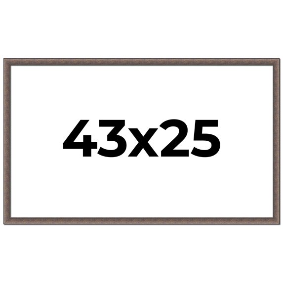 43x25 Frame Silver Real Wood Picture Frame Width 1.25 Inches | Interior Frame Depth 0.5 Inches |