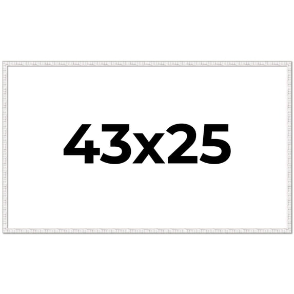 43x25 Frame White Real Wood Picture Frame Width 0.75 inches | Interior Frame Depth 0.5 inches |